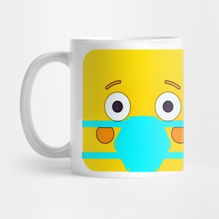 Masked Block Head Mug